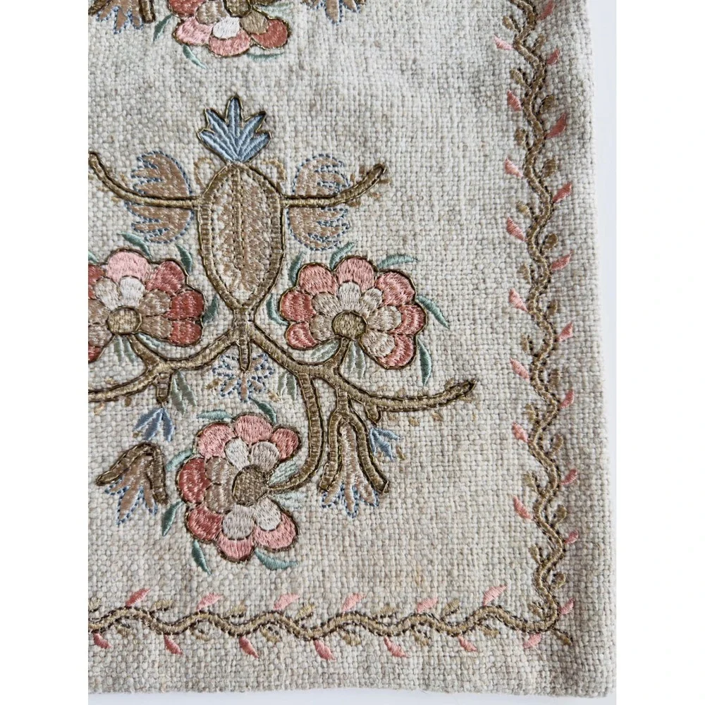 Pottery Barn Saige Embroidered Cotton/Linen 20